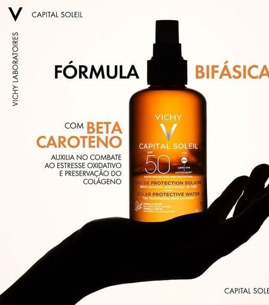 Água solar protetora iluminadora Corporal FPS 50 200ml - Imagem 3