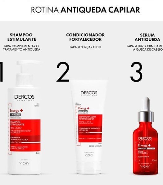 DERCOS Shampoo Estimulante Antiqueda Energy+ 400g - Imagem 7